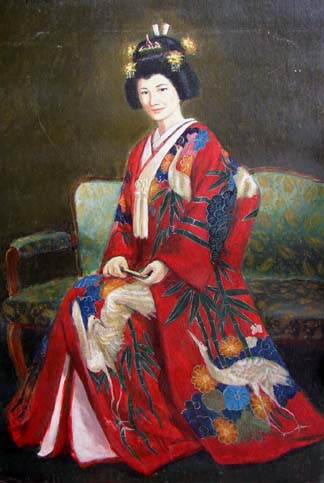 324x483 Japanese Bride In Oil The Art Of Chung Chee Kit - Japanese Lady Painting