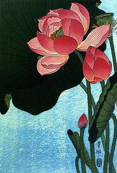 Japanese Lotus Painting