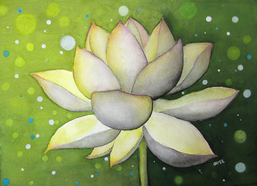900x653 Lotus Dream Painting By Oiyee At Oystudio - Japanese Lotus Painting