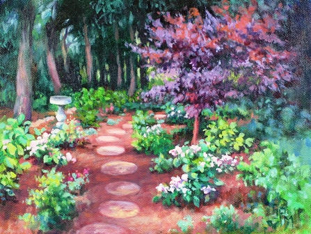 447x336 Original Oil Paintings By Artist Suzanne Poursine Massion - Japanese Maple Painting