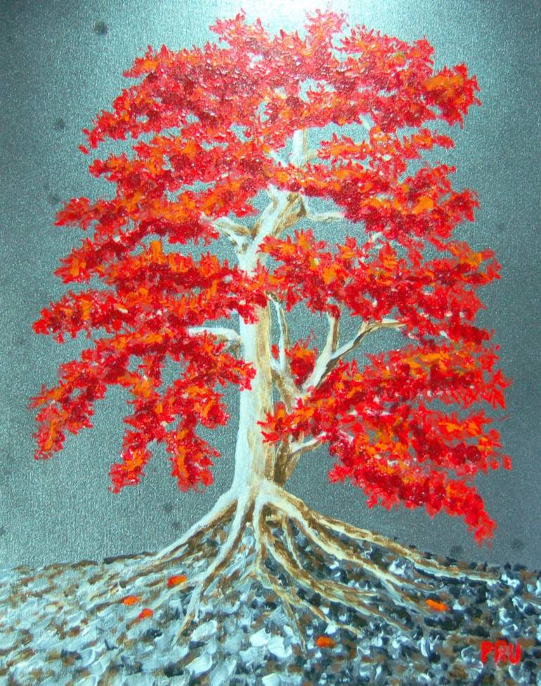 770x977 Saatchi Art Bonsai Japanese Maple Painting By Ron Pruett - Japanese Maple Painting
