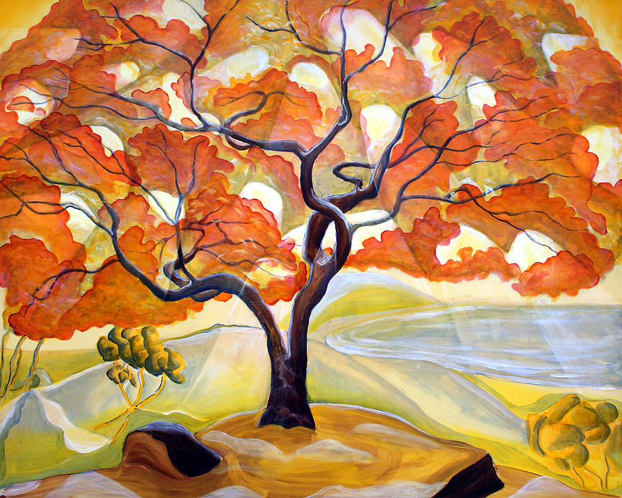 900x720 Autumn Maple Painting By Eric Bachman - Japanese Maple Painting
