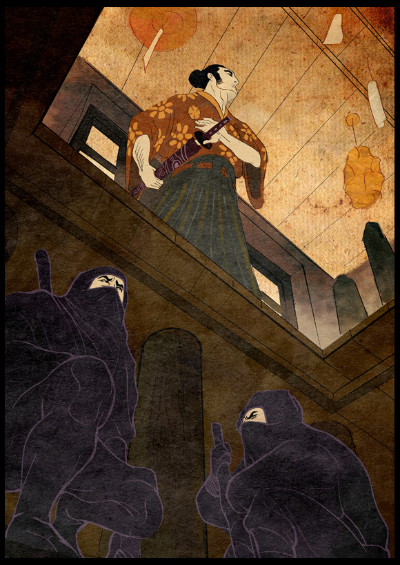 Japanese Ninja Painting