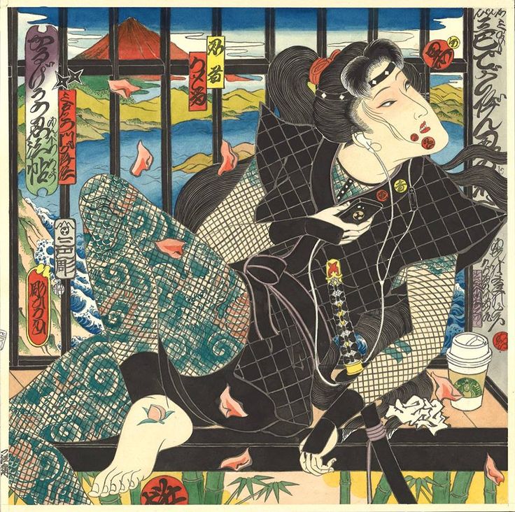 736x732 The Hilarious Universe Of Tattoo Artist Hiroshi - Japanese Ninja Painting