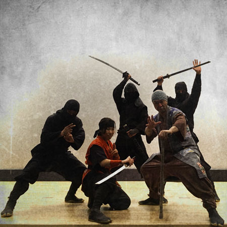 450x450 Japanese Ninja Stunt Show - Japanese Ninja Painting