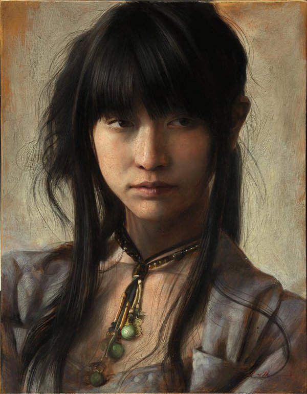600x770 Portrait Paintings By Osamu Obi Anime Amp Manga - Japanese Oil Painting Artists