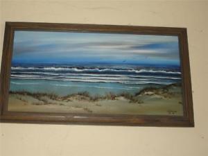 300x225 Vintage Ocean Oil Painting Japanese Artist Frank Sakamoto Vgc Ebay - Japanese Oil Painting Artists