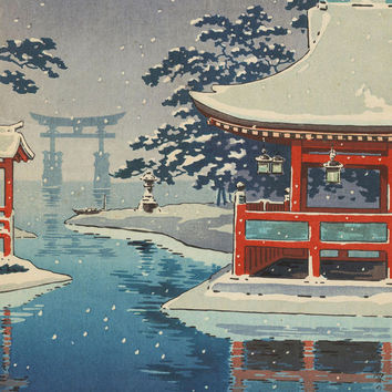 354x354 Best Japanese Art Paintings Products On Wanelo - Japanese Pagoda Painting