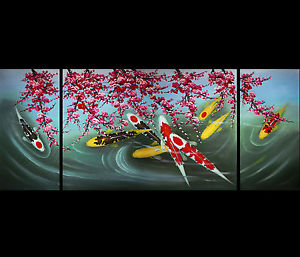 300x257 Japanese Painting Koi Fish Painting Modern Art Japanese Art - Japanese Painting Koi