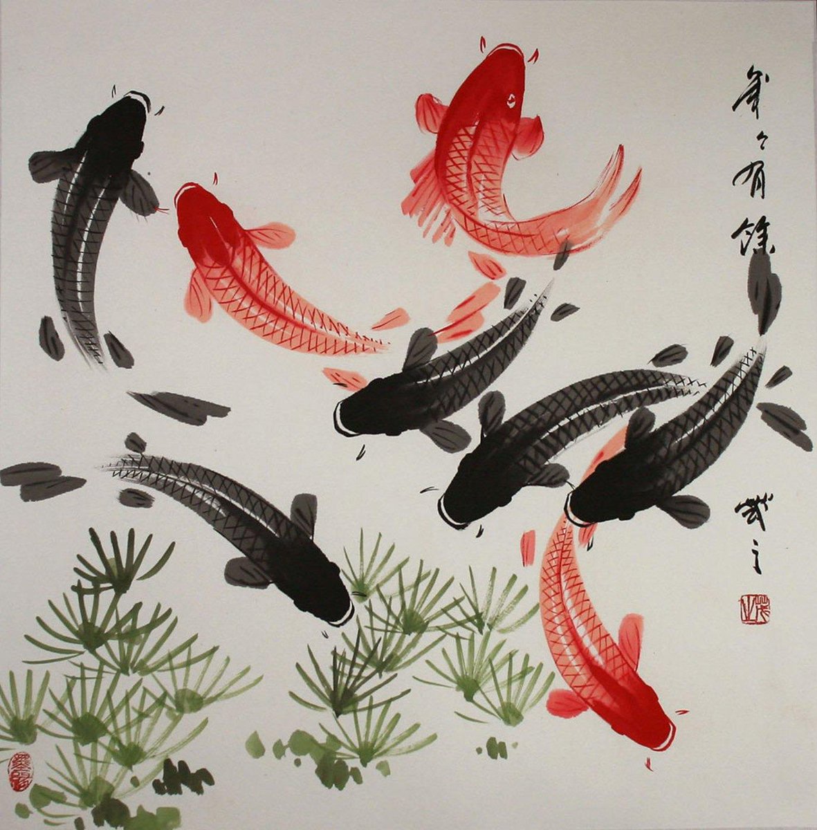 1181x1200 Kim Kaos On Twitter Japanese Watercolor Painting Koi Fish - Japan...