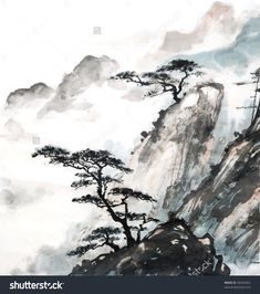 235x266 Landscape Xu Zihe (1938 2000) Ink Landscaping - Japanese Painting Landscape