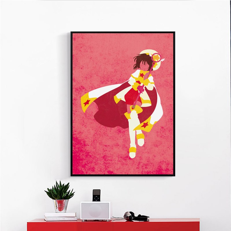 800x800 Simple Captor Sakura Japanese Pop Animation Canvas Painting Art - Japanese Painting Sakura