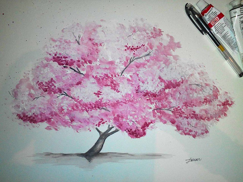 Как нарисовать дерево сакуры. Дерево Сакуры акрилом. Сакура рисунок. Рисование дерева Сакуры. Дерево Сакура карандашом.