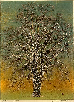 313x431 Joichi Hoshi Tree In Early 1977 Asian Art - Japanese Painting Tree