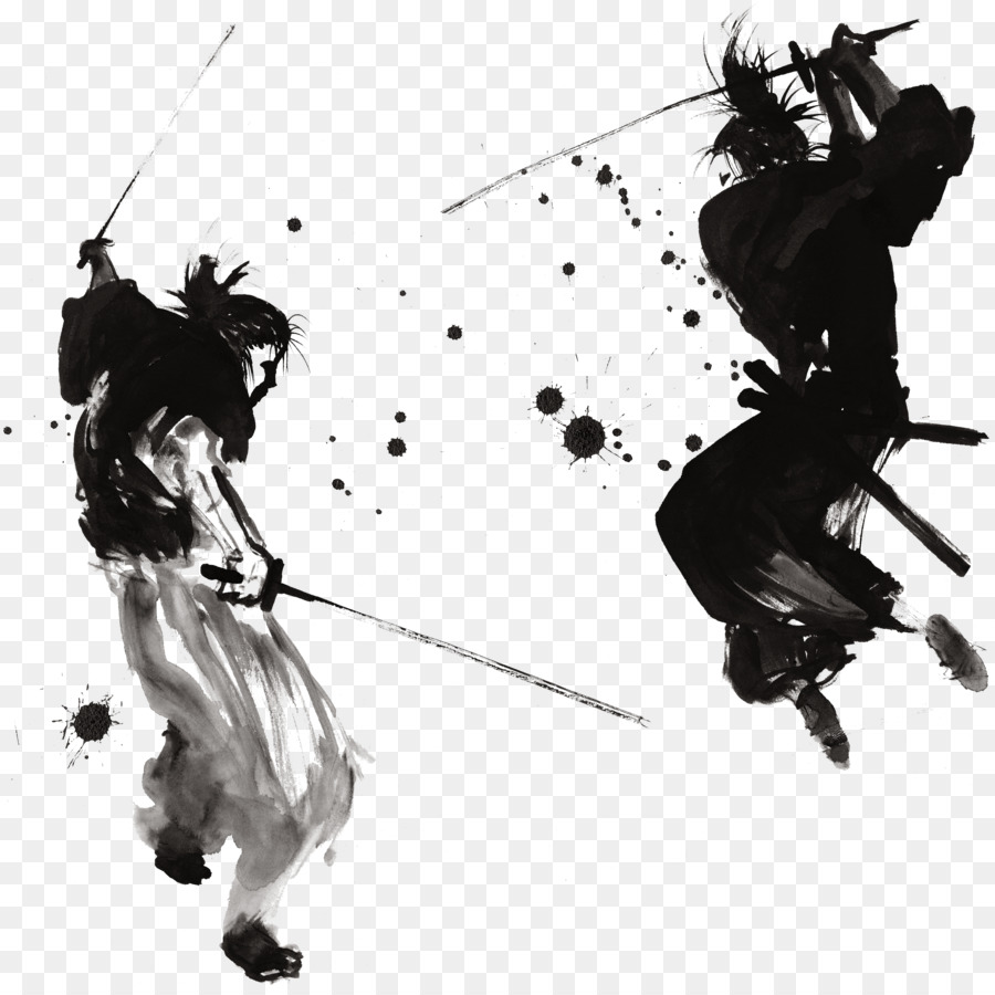 900x900 Samurai Drawing Painting Art Warrior - Japanese Samurai Painting