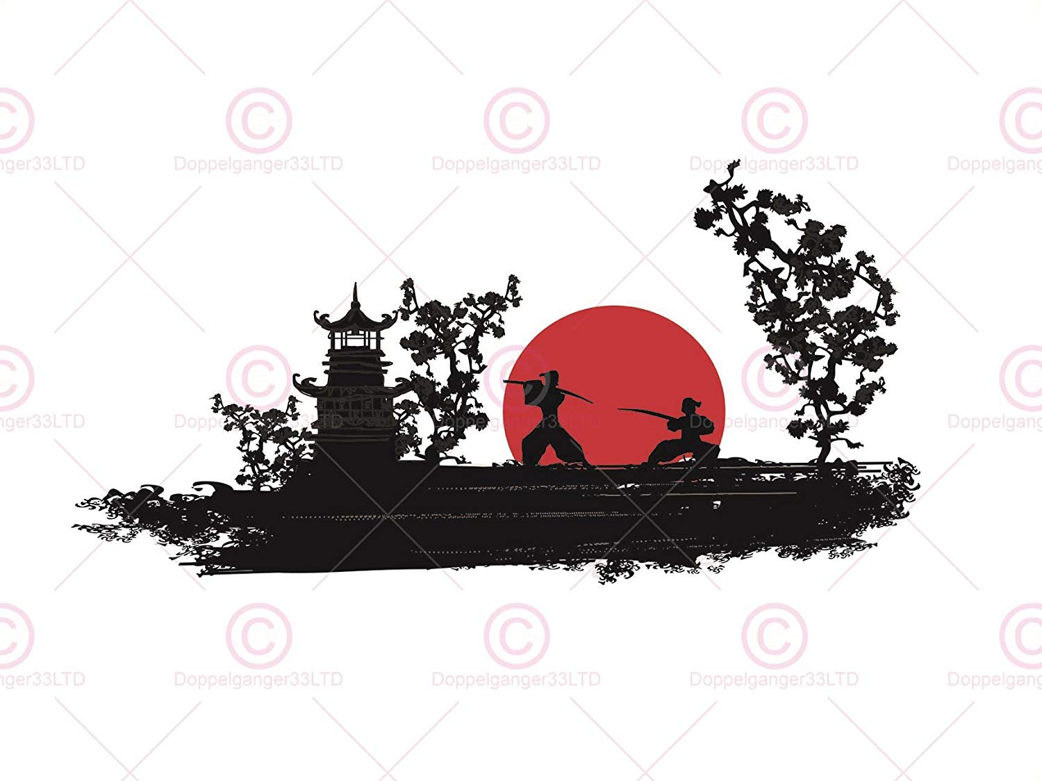 1500x1124 Painting Drawing Samurai Combat Fight Rising Sun Japan - Japanese Samurai Painting