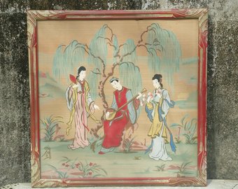 340x270 Japan Silk Painting Etsy - Japanese Silk Painting