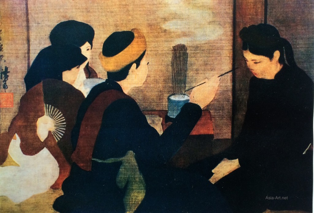 1024x695 Famous Vietnamese Silk Painters Asia - Japanese Silk Painting Artists