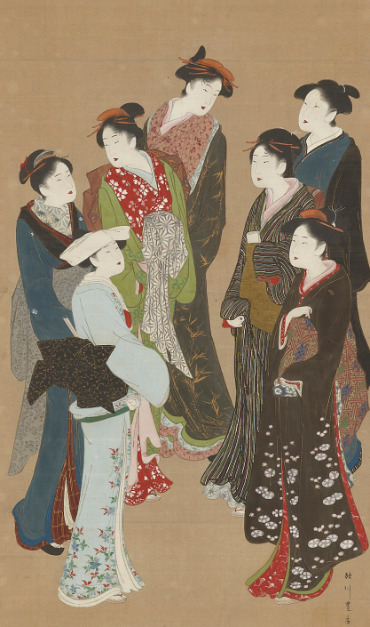 417x705 Japanese Art Byron's Muse - Japanese Silk Painting Artists