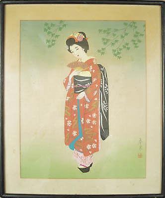 332x400 Japanese Silk Painting Ebay - Japanese Silk Painting Value