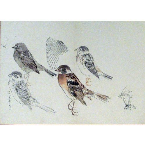 499x500 Japanese Sumi E Antique Meiji Antique Japanese Sumi E Painting - Japanese Sumi E Painting