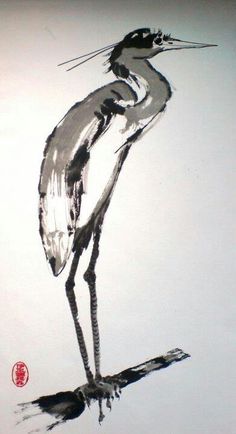 236x434 Frederica Marshall, Japanese Sumi E Oriental Brush Painting - Japanese Sumi Painting