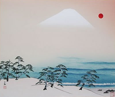 400x340 Japanese Sun Paintings And Prints - Japanese Sun Painting