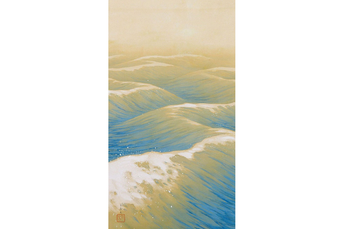 1200x800 Kagedo Japanese Art Hirota Hyakuho, Painting Of The Sun Rising - Japanese Sun Painting