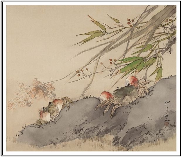 621x536 Keigetsu Japanese, 1876 Land - Japanese Sun Painting