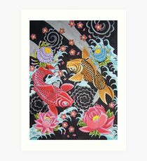 210x230 Japanese Tattoo Painting Amp Mixed Media Art Prints Redbubble - Japanese Tattoo Painting