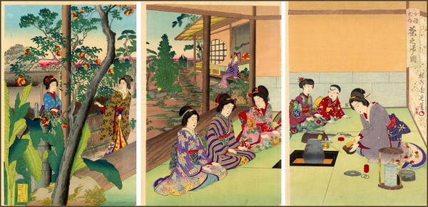 600x291 Adachi Ginko Tea Ceremony - Japanese Tea Ceremony Painting