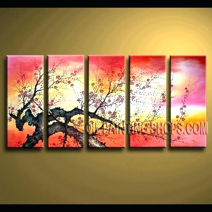736x736 Japanese Canvas Wall Art Modern Wall Art Paintings Art Prints - Japanese Tree Painting