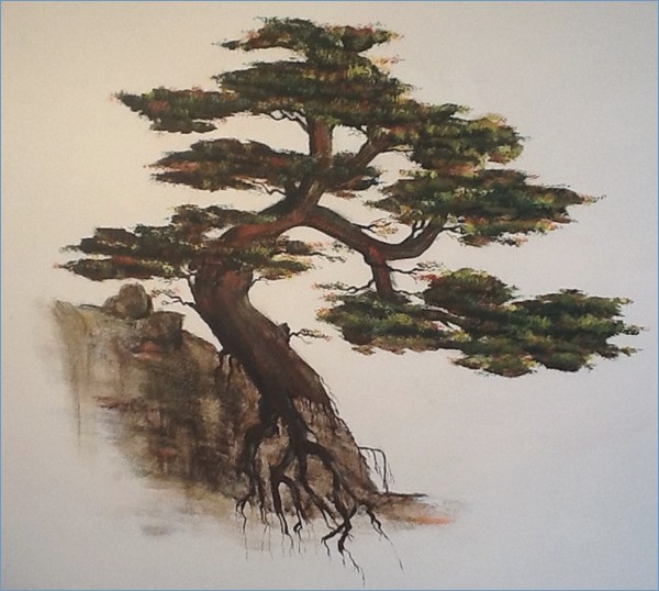 Japanese Tree Painting at PaintingValley.com | Explore collection of ...