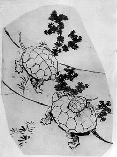 236x315 Kawabata Japanese, 1842 1913 Minogame - Japanese Turtle Painting