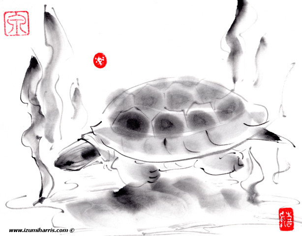 614x480 The World's Best Photos By Izumi Harris - Japanese Turtle Painting