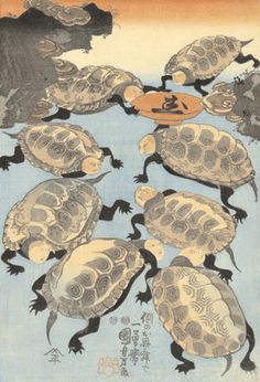 236x346 Immortal Turtles Pastiche Japanese - Japanese Turtle Painting