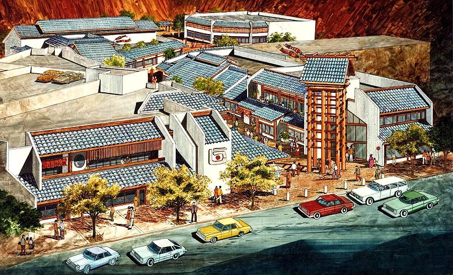 900x548 Japanese Village Plaza Redevelopment Project Painting By Andre - Japanese Village Painting