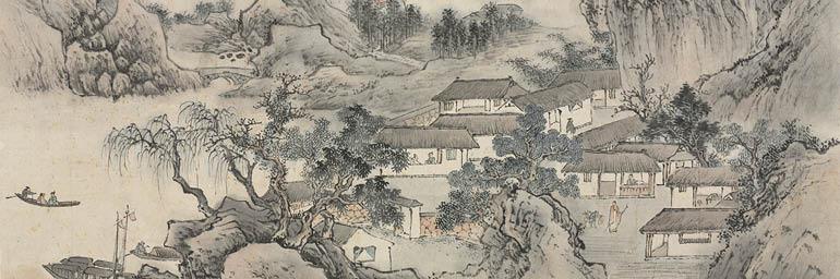 770x256 The Lure Of Painted Poetry Japanese And Korean Art Cleveland - Japanese Village Painting