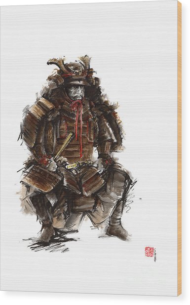 385x618 Japanese Warrior Armor. Painting By Mariusz Szmerdt - Japanese Warrior Painting