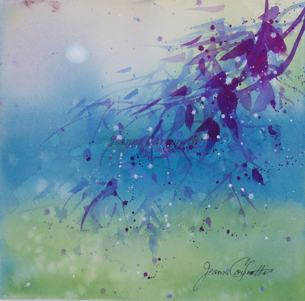 1024x1012 Japanese Evening Original Watercolor Painting - Japanese Watercolor Painting