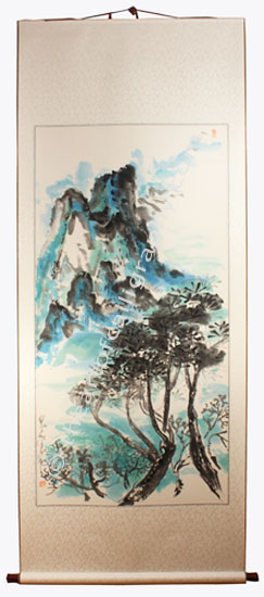 243x550 Seascape Painting,the Sea Of Light Of A Mediterranean Island - Japanese Watercolor Painting