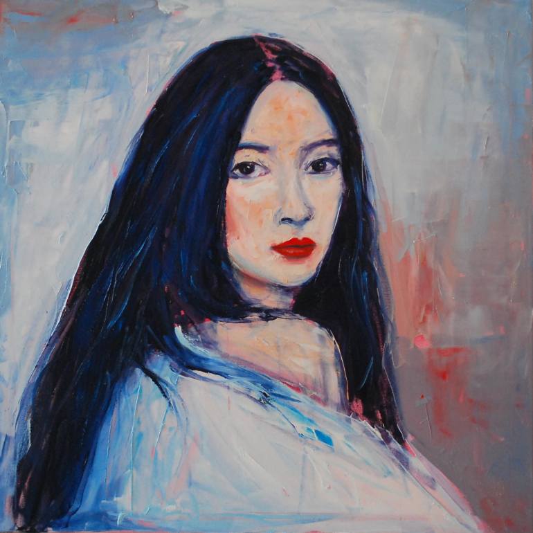 770x770 Saatchi Art Japanese Woman Painting By Anna Zawadzka Dziuda - Japanese Woman Painting