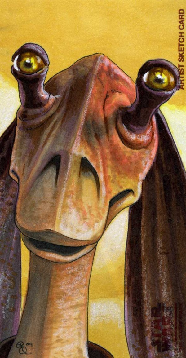 600x1155 Jar Jar Binks By Dangerous Beauty778 - Jar Jar Binks Painting