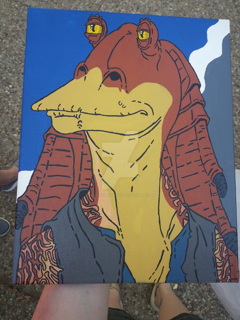 774x1032 Jarjar Binks Painting By Majesticraisiewolf - Jar Jar Binks Painting