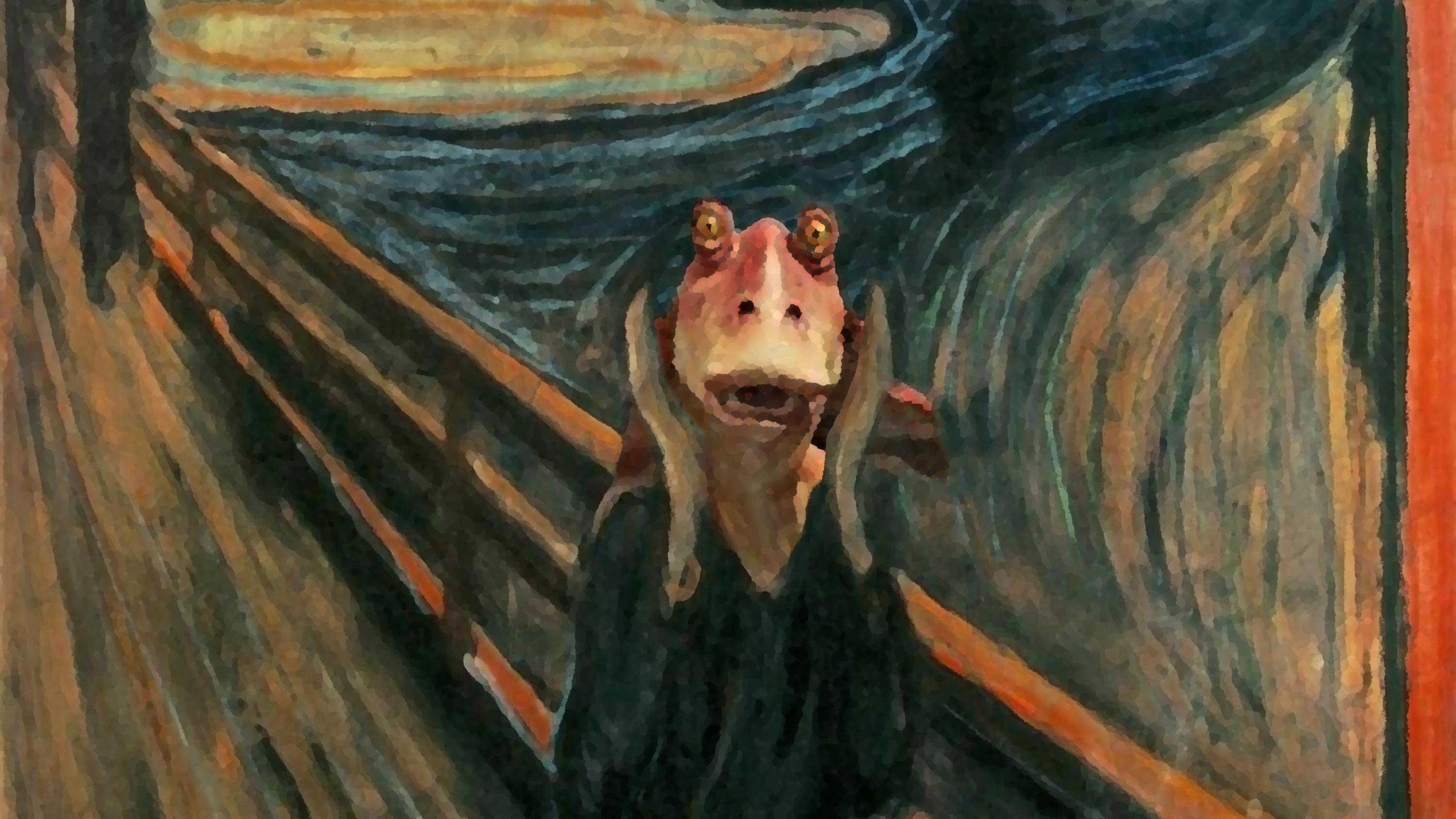 3000x1688 The New Star Wars Aftermath Novel Reveals The Pitiful Fate Of Jar - Jar Jar Binks Painting