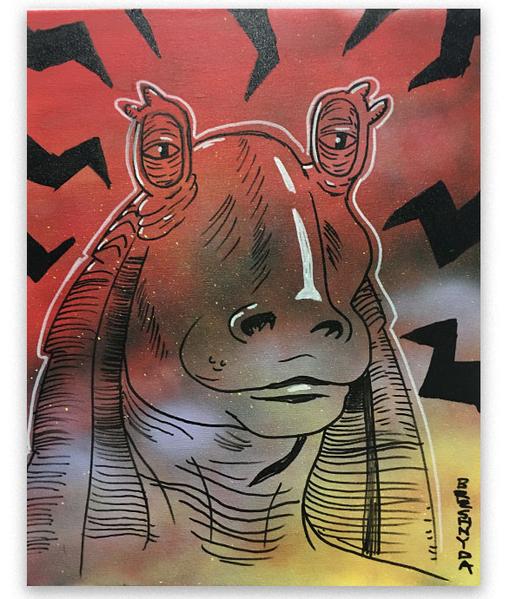 510x599 Jar Jar Binks - Jar Jar Binks Painting