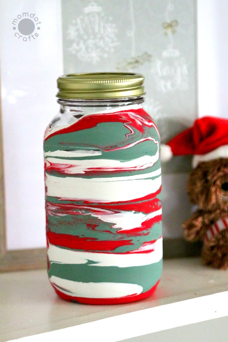 800x1200 Christmas Drip Painting Mason Jars With Milk Paint - Jar Painting