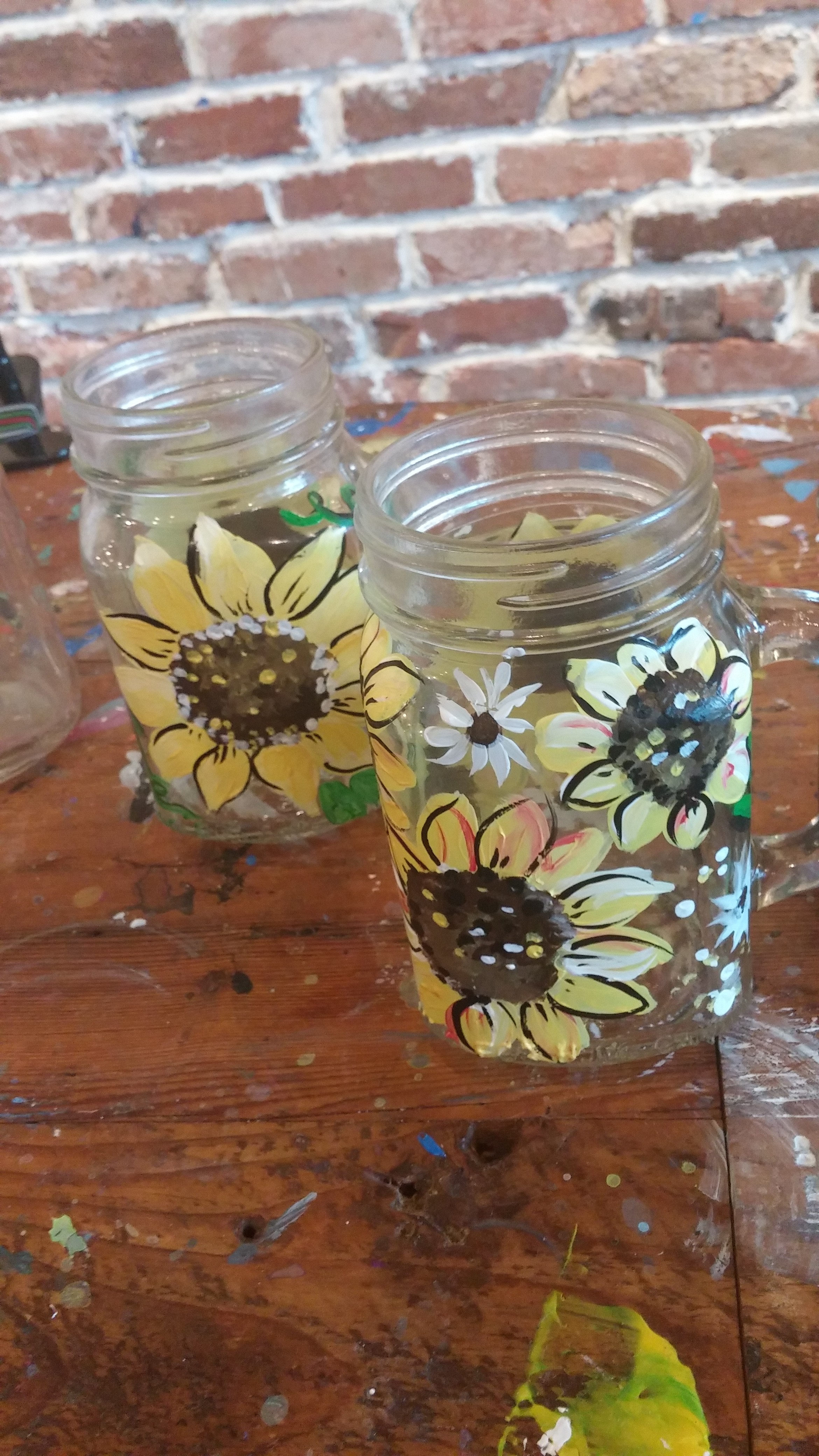 2340x4160 Mason Sunflower Painting - Jar Painting