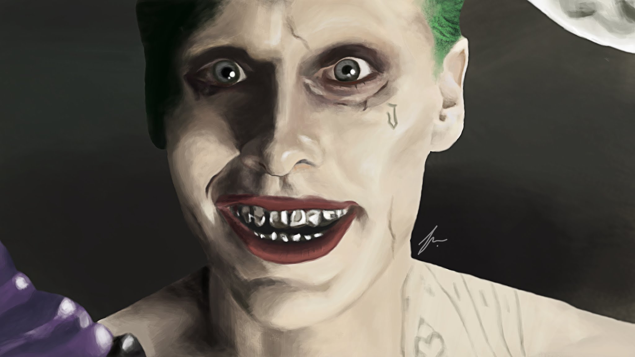 2048x1152 Speedart Jared Leto Joker - Jared Leto Joker Painting