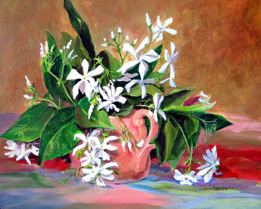 900x721 Confederate Jasmine Painting By Jimmie Trotter - Jasmine Painting